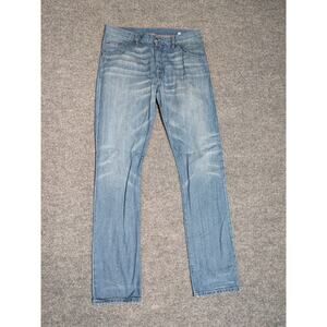 Raleigh Jones Jeans Mens Size 33x34 Button Fly Denim Straight Leg